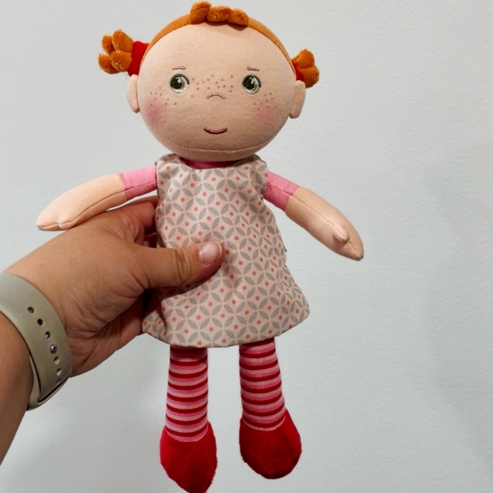 HABA |  Soft Baby Doll Roya Rag Doll with Red Pigtails